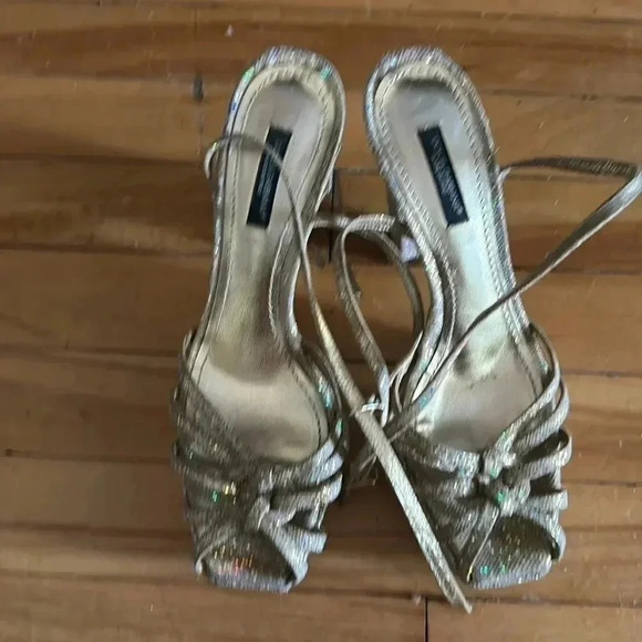 Dolce & Gabbana gold sparkly platform  heels - Picture 2 of 10